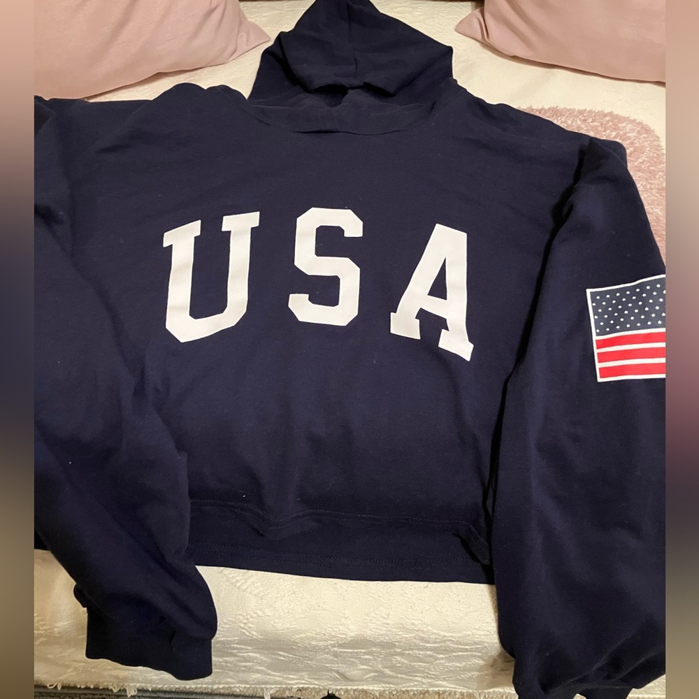 Long-sleeve hoodie USA TShirt